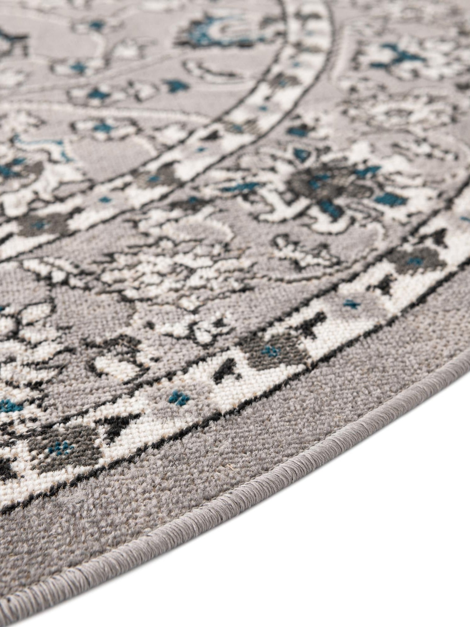 Gray 7' 10 x 7' 10 Aarhus Round Area Rug 100% Polypropylene With Jute Foundation Living Room Bedroom Carpet for Sale at Rug Engine