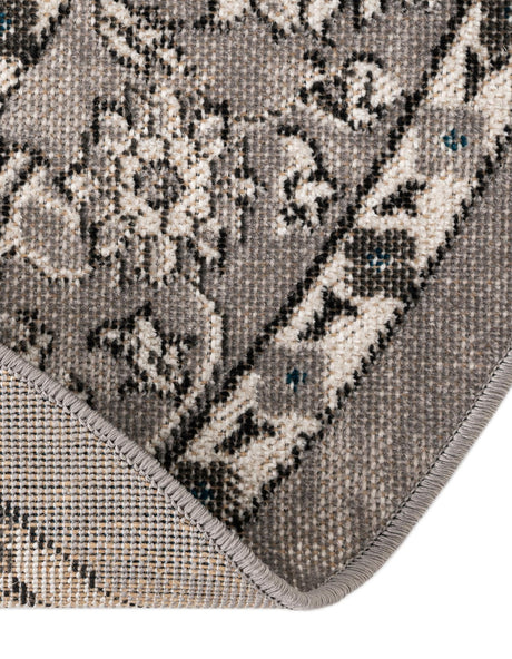 Gray 5' 3 x 5' 3 Aarhus Round Area Rug 100% Polypropylene With Jute Foundation Living Room Bedroom Carpet for Sale at Rug Engine