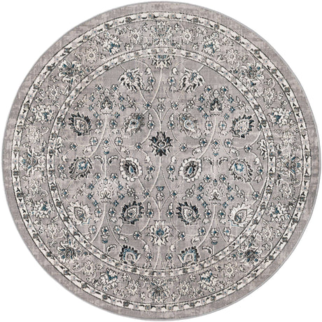 Gray 5' 3 x 5' 3 Aarhus Round Area Rug 100% Polypropylene With Jute Foundation Living Room Bedroom Carpet for Sale at Rug Engine