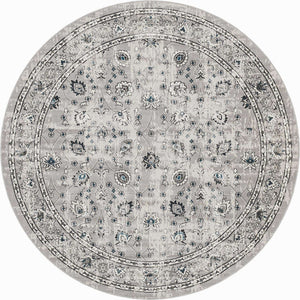 Gray 7' 10 x 7' 10 Aarhus Round Area Rug 100% Polypropylene With Jute Foundation Living Room Bedroom Carpet for Sale at Rug Engine