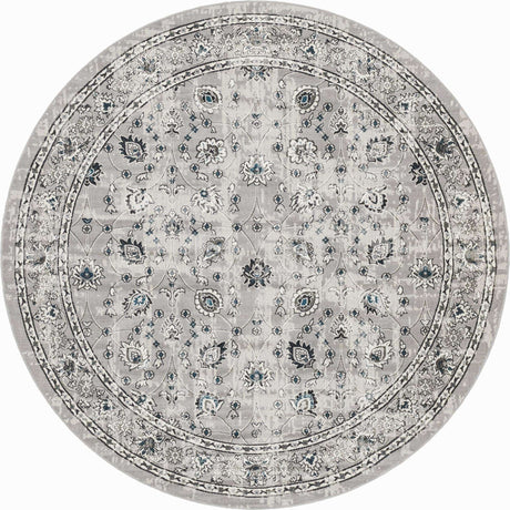 Gray 7' 10 x 7' 10 Aarhus Round Area Rug 100% Polypropylene With Jute Foundation Living Room Bedroom Carpet for Sale at Rug Engine