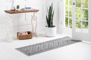 Gray 2' x 6' 1 Aarhus Runner Area Rug 100% Polypropylene With Jute Foundation Living Room Bedroom Carpet for Sale at Rug Engine