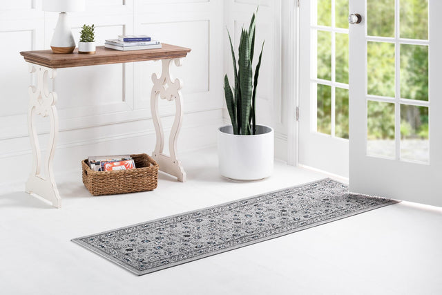 Gray 2' x 6' 1 Aarhus Runner Area Rug 100% Polypropylene With Jute Foundation Living Room Bedroom Carpet for Sale at Rug Engine