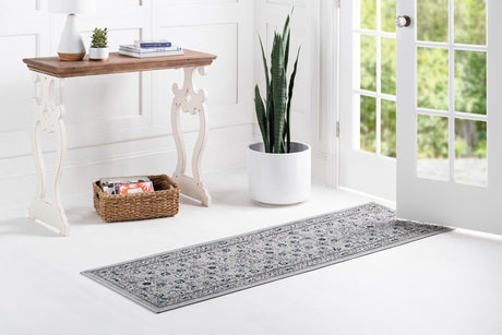 Gray 2' 7 x 10' Aarhus Runner Area Rug 100% Polypropylene With Jute Foundation Living Room Bedroom Carpet for Sale at Rug Engine