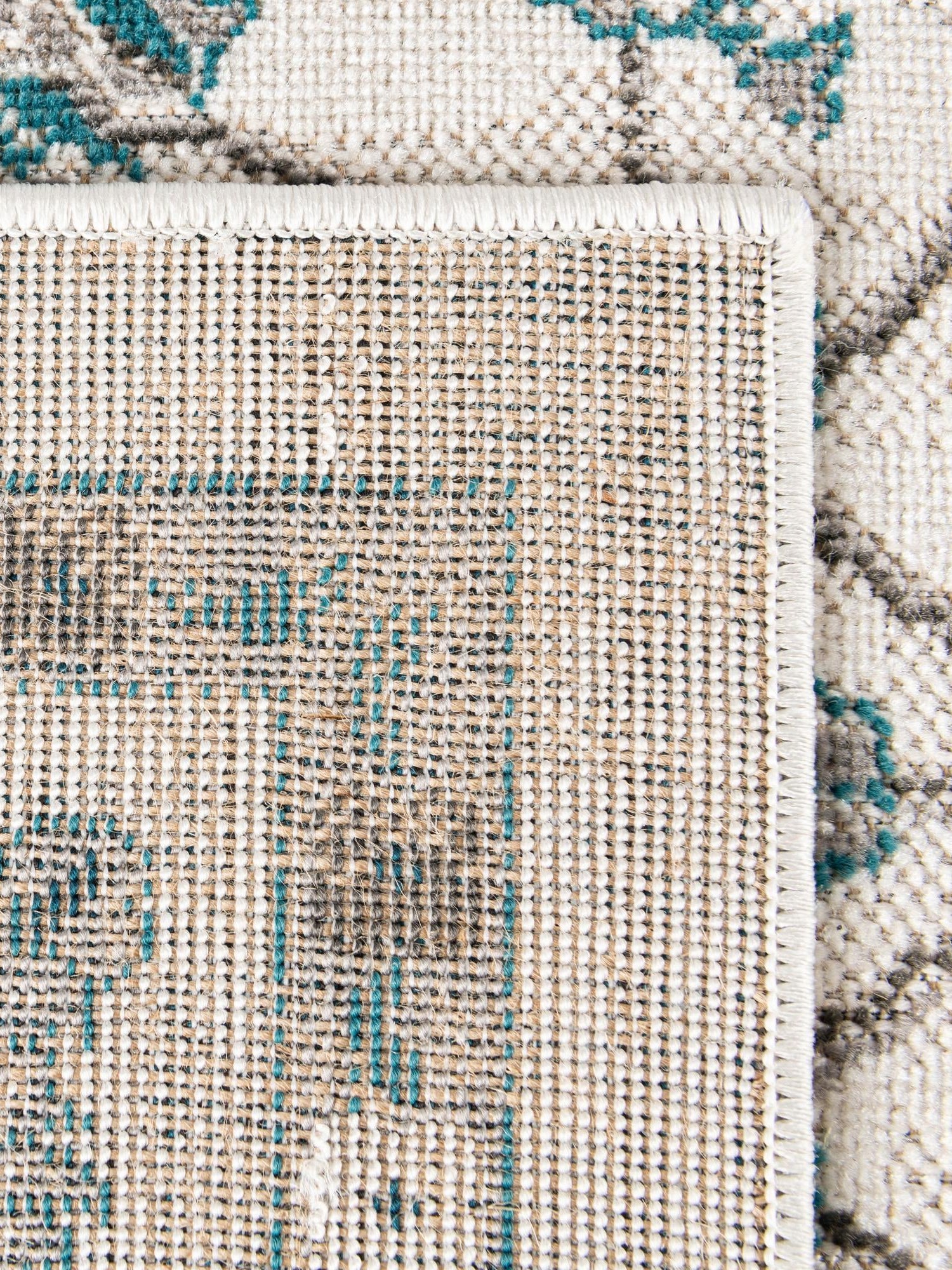 Ivory 6' 1 x 9' Aarhus Rectangle Area Rug 100% Polypropylene With Jute Foundation Living Room Bedroom Carpet for Sale at Rug Engine
