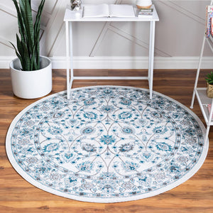 Ivory 7' 10 x 7' 10 Aarhus Round Area Rug 100% Polypropylene With Jute Foundation Living Room Bedroom Carpet for Sale at Rug Engine