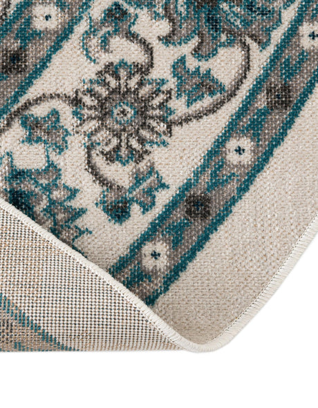 Ivory 5' 3 x 5' 3 Aarhus Round Area Rug 100% Polypropylene With Jute Foundation Living Room Bedroom Carpet for Sale at Rug Engine