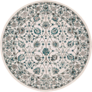 Ivory 5' 3 x 5' 3 Aarhus Round Area Rug 100% Polypropylene With Jute Foundation Living Room Bedroom Carpet for Sale at Rug Engine