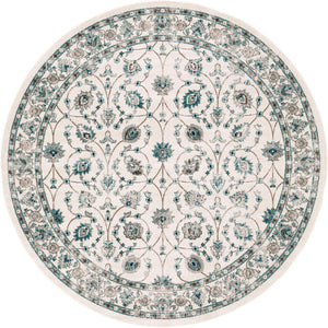 Ivory 7' 10 x 7' 10 Aarhus Round Area Rug 100% Polypropylene With Jute Foundation Living Room Bedroom Carpet for Sale at Rug Engine