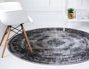Gray 8' x 8' Aarhus Round Rug