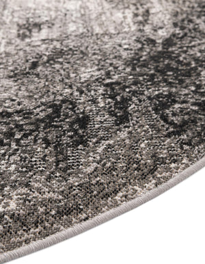 Gray 5' 3 x 5' 3 Aarhus Round Area Rug 100% Polypropylene With Jute Foundation Living Room Bedroom Carpet for Sale at Rug Engine