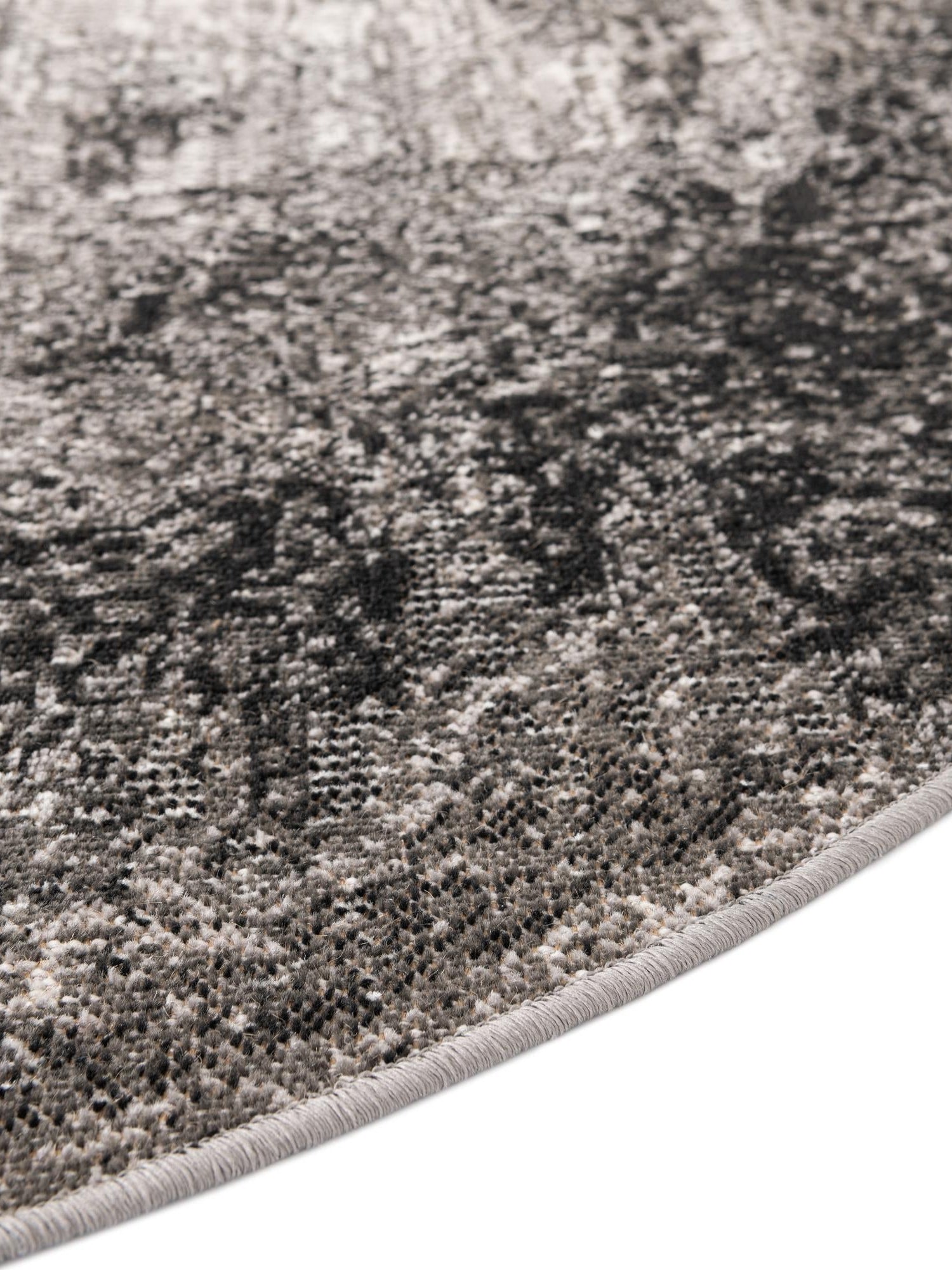 Gray 7' 10 x 7' 10 Aarhus Round Area Rug 100% Polypropylene With Jute Foundation Living Room Bedroom Carpet for Sale at Rug Engine