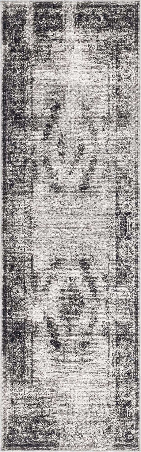 Gray 2' 7 x 10' Aarhus Runner Area Rug 100% Polypropylene With Jute Foundation Living Room Bedroom Carpet for Sale at Rug Engine