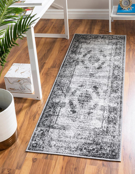 Gray 2' 7 x 10' Aarhus Runner Area Rug 100% Polypropylene With Jute Foundation Living Room Bedroom Carpet for Sale at Rug Engine