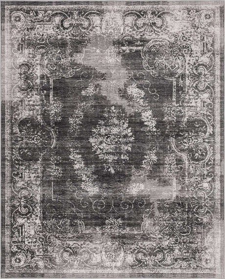 Charcoal 7' 10 x 10' Aarhus Rectangle Area Rug 100% Polypropylene With Jute Foundation Living Room Bedroom Carpet for Sale at Rug Engine