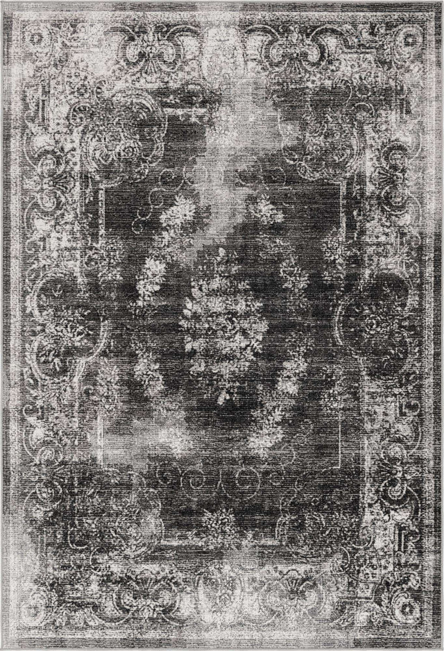 Charcoal 6' 1 x 9' Aarhus Rectangle Area Rug 100% Polypropylene With Jute Foundation Living Room Bedroom Carpet for Sale at Rug Engine