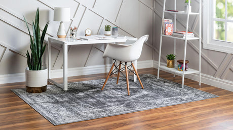 Charcoal 5' 3 x 8' Aarhus Rectangle Area Rug 100% Polypropylene With Jute Foundation Living Room Bedroom Carpet for Sale at Rug Engine