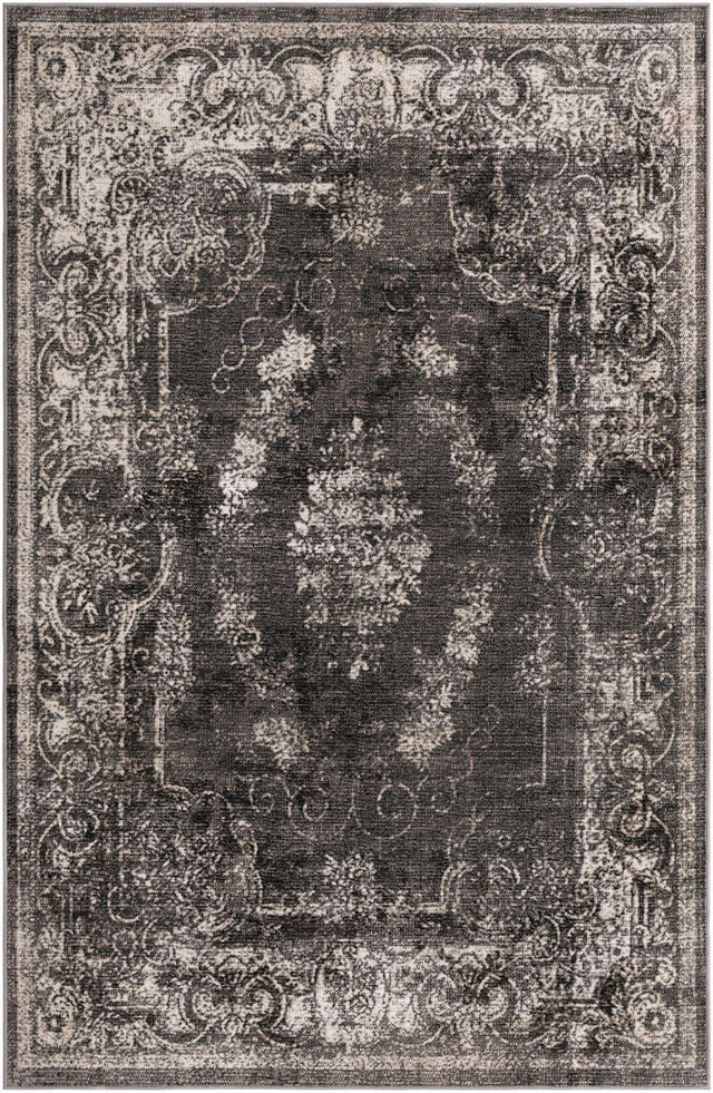 Charcoal 5' 3 x 8' Aarhus Rectangle Area Rug 100% Polypropylene With Jute Foundation Living Room Bedroom Carpet for Sale at Rug Engine