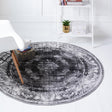 Charcoal 7' 10 x 7' 10 Aarhus Round Area Rug 100% Polypropylene With Jute Foundation Living Room Bedroom Carpet for Sale at Rug Engine