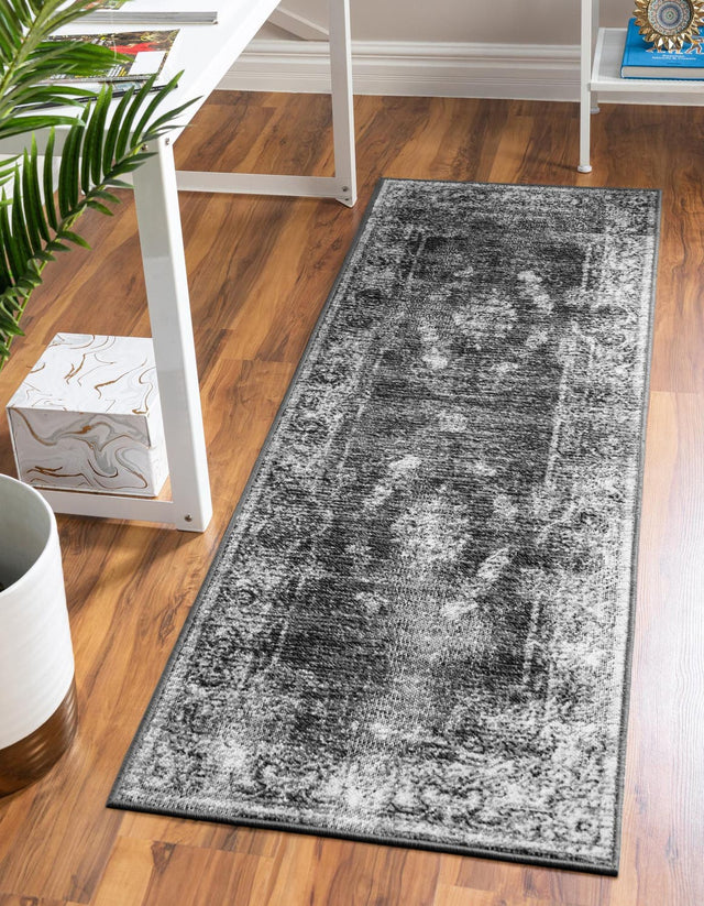 Charcoal 2' x 4' 1 Aarhus Runner Area Rug 100% Polypropylene With Jute Foundation Living Room Bedroom Carpet for Sale at Rug Engine