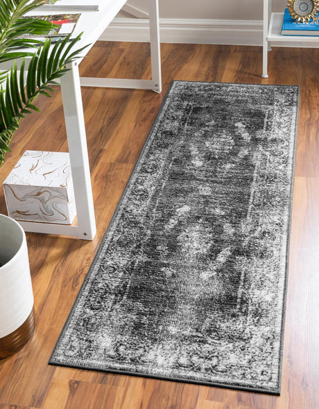 Charcoal 2' x 5' 3 Aarhus Runner Area Rug 100% Polypropylene With Jute Foundation Living Room Bedroom Carpet for Sale at Rug Engine