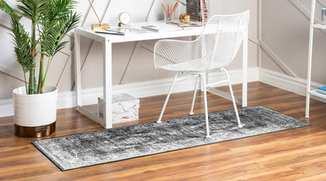 Charcoal 2' x 7' 1 Aarhus Runner Area Rug 100% Polypropylene With Jute Foundation Living Room Bedroom Carpet for Sale at Rug Engine