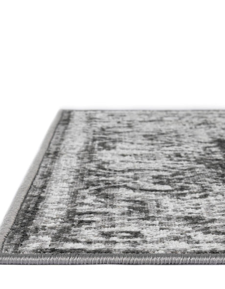 Charcoal 2' x 7' 1 Aarhus Runner Area Rug 100% Polypropylene With Jute Foundation Living Room Bedroom Carpet for Sale at Rug Engine