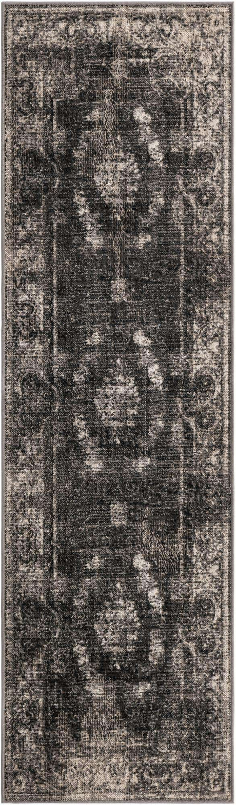 Charcoal 2' x 6' 1 Aarhus Runner Area Rug 100% Polypropylene With Jute Foundation Living Room Bedroom Carpet for Sale at Rug Engine