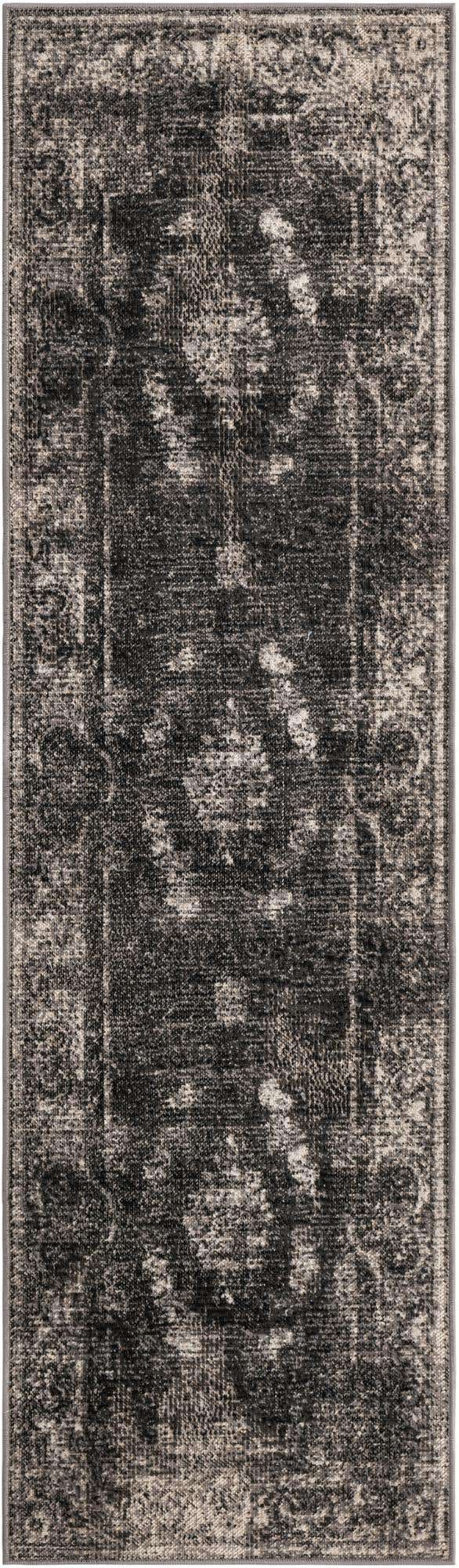 Charcoal 2' x 6' 1 Aarhus Runner Area Rug 100% Polypropylene With Jute Foundation Living Room Bedroom Carpet for Sale at Rug Engine