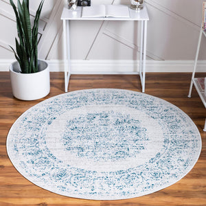 Cream 7' 10 x 7' 10 Aarhus Round Area Rug 100% Polypropylene With Jute Foundation Living Room Bedroom Carpet for Sale at Rug Engine