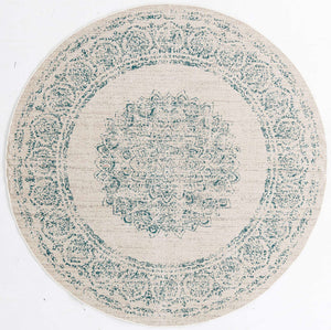 Cream 7' 10 x 7' 10 Aarhus Round Area Rug 100% Polypropylene With Jute Foundation Living Room Bedroom Carpet for Sale at Rug Engine