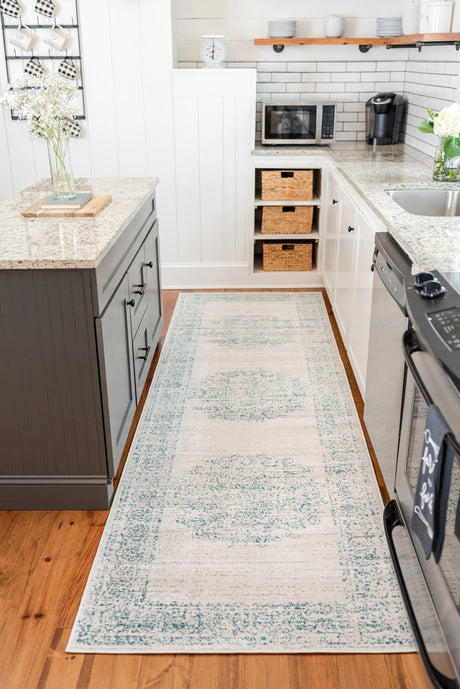 Cream 2' x 6' 1 Aarhus Runner Area Rug 100% Polypropylene With Jute Foundation Living Room Bedroom Carpet for Sale at Rug Engine