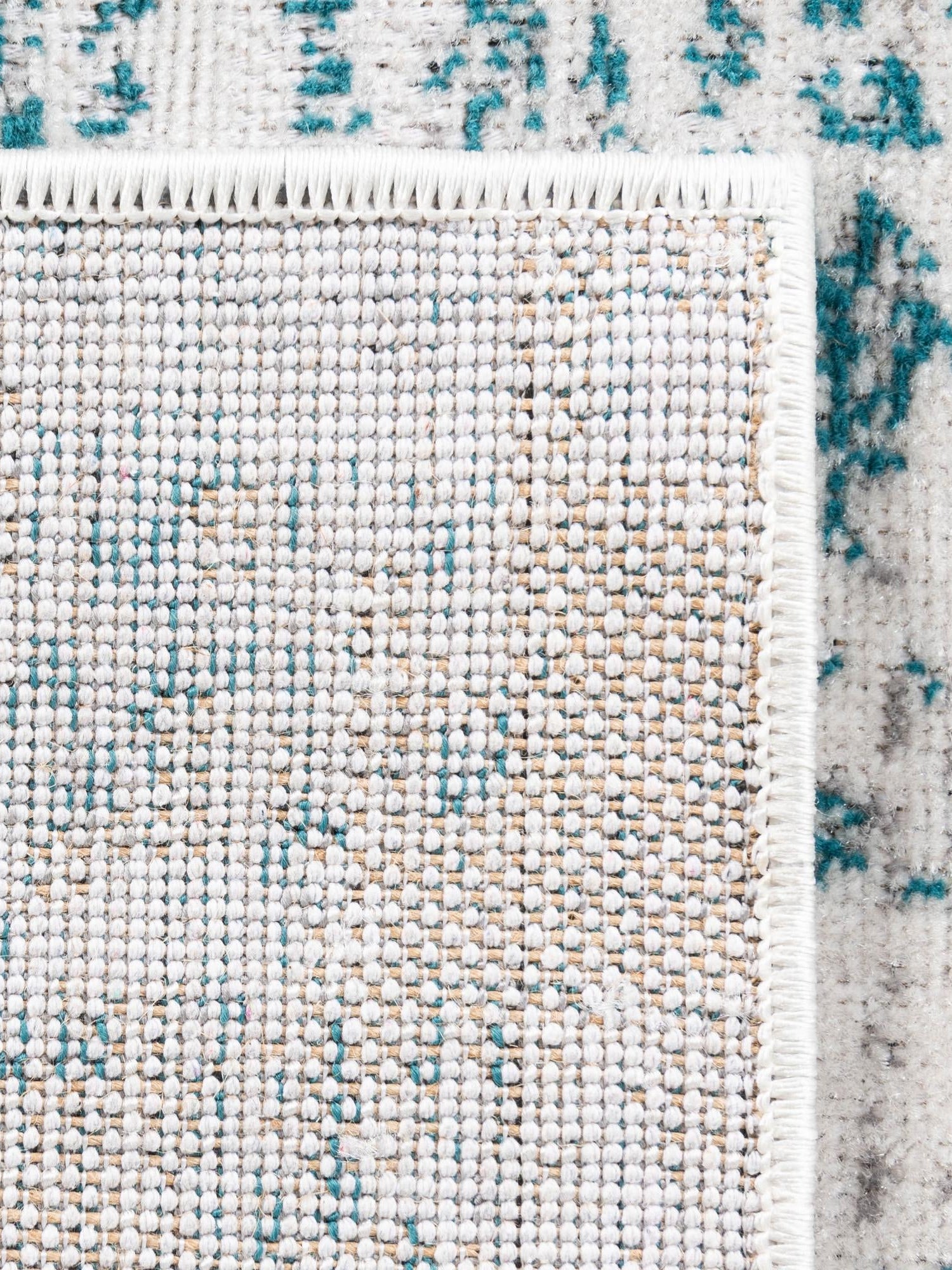 Cream 2' 7 x 10' Aarhus Runner Area Rug 100% Polypropylene With Jute Foundation Living Room Bedroom Carpet for Sale at Rug Engine