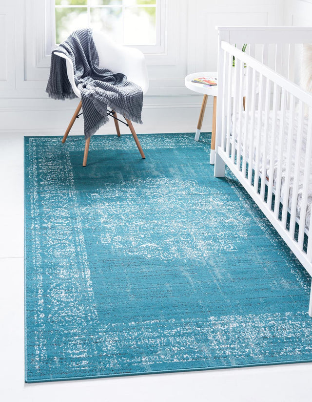 Blue 3' 3 x 5' 3 Aarhus Rectangle Area Rug 100% Polypropylene With Jute Foundation Living Room Bedroom Carpet for Sale at Rug Engine