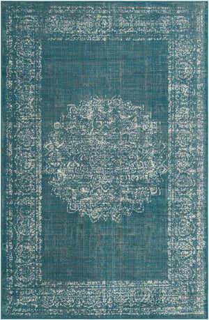 Blue 5' 3 x 8' Aarhus Rectangle Area Rug 100% Polypropylene With Jute Foundation Living Room Bedroom Carpet for Sale at Rug Engine