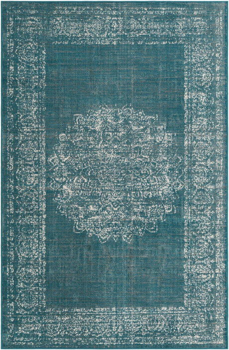 Blue 5' 3 x 8' Aarhus Rectangle Area Rug 100% Polypropylene With Jute Foundation Living Room Bedroom Carpet for Sale at Rug Engine