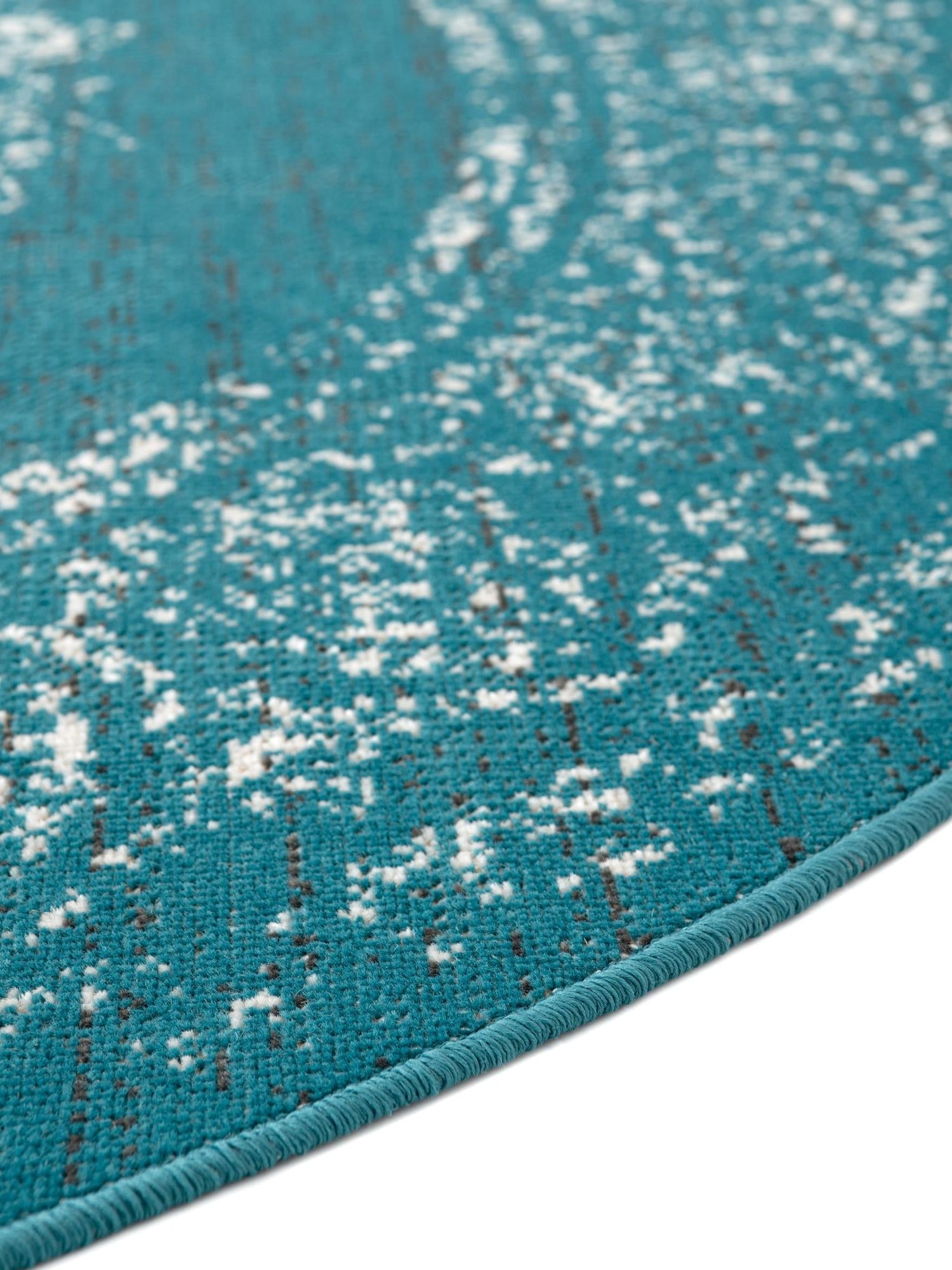 Blue 7' 10 x 7' 10 Aarhus Round Area Rug 100% Polypropylene With Jute Foundation Living Room Bedroom Carpet for Sale at Rug Engine