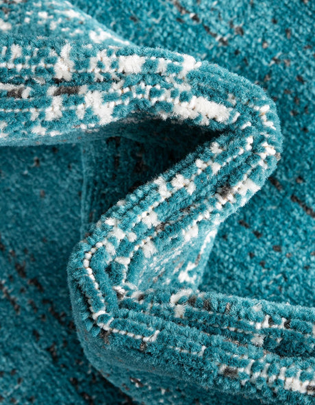 Blue 7' 10 x 7' 10 Aarhus Round Area Rug 100% Polypropylene With Jute Foundation Living Room Bedroom Carpet for Sale at Rug Engine