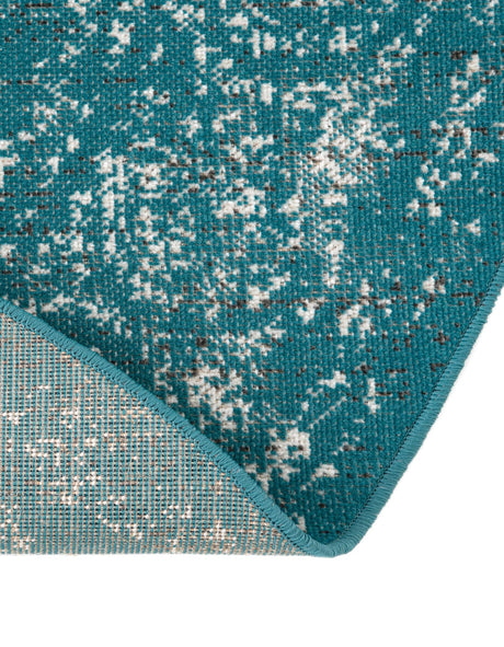 Blue 5' 3 x 5' 3 Aarhus Round Area Rug 100% Polypropylene With Jute Foundation Living Room Bedroom Carpet for Sale at Rug Engine