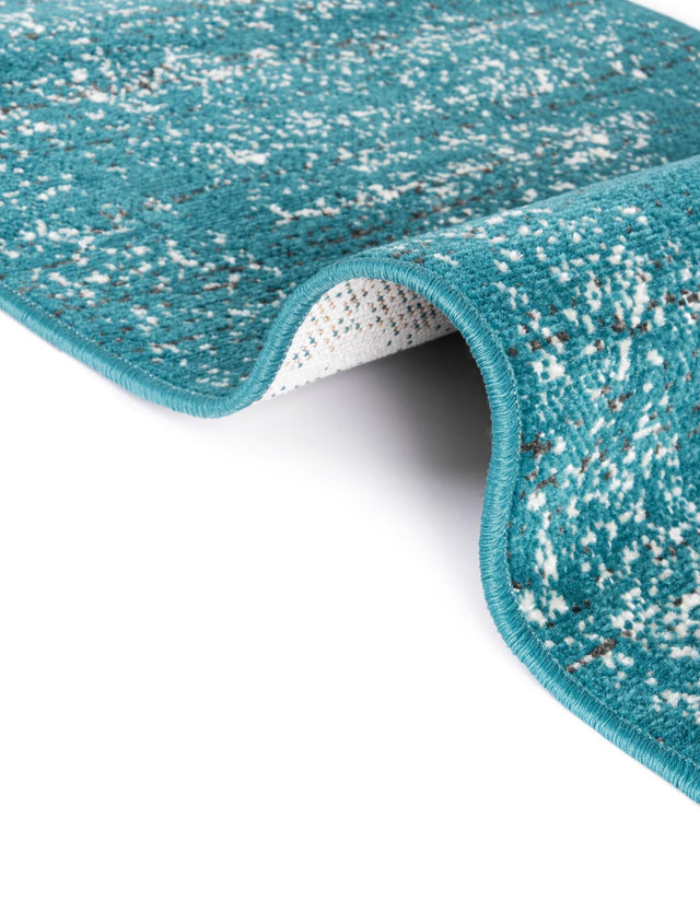 Blue 2' 7 x 10' Aarhus Runner Area Rug 100% Polypropylene With Jute Foundation Living Room Bedroom Carpet for Sale at Rug Engine