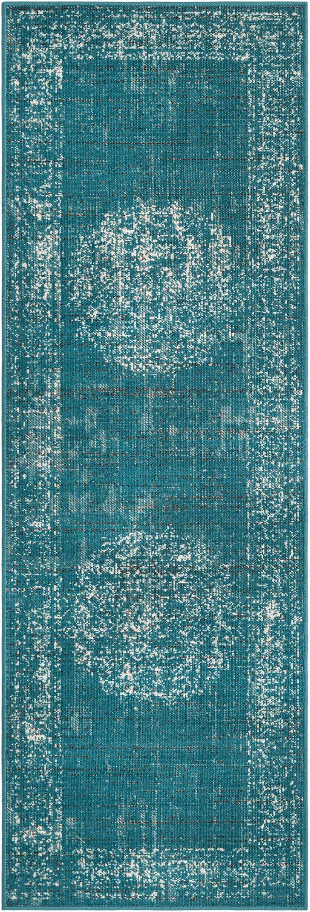 Blue 2' x 6' 1 Aarhus Runner Area Rug 100% Polypropylene With Jute Foundation Living Room Bedroom Carpet for Sale at Rug Engine