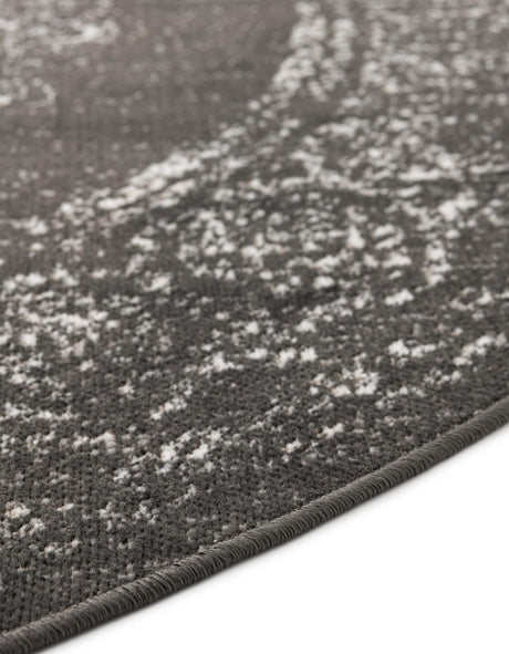 Dark Gray 5' 3 x 5' 3 Aarhus Round Area Rug 100% Polypropylene With Jute Foundation Living Room Bedroom Carpet for Sale at Rug Engine