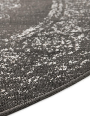Dark Gray 7' 10 x 7' 10 Aarhus Round Area Rug 100% Polypropylene With Jute Foundation Living Room Bedroom Carpet for Sale at Rug Engine