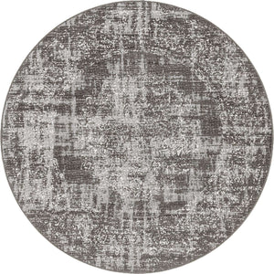 Dark Gray 5' 3 x 5' 3 Aarhus Round Area Rug 100% Polypropylene With Jute Foundation Living Room Bedroom Carpet for Sale at Rug Engine
