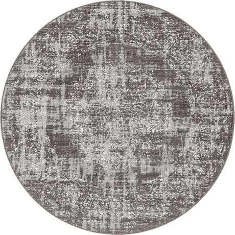 Dark Gray 5' 3 x 5' 3 Aarhus Round Area Rug 100% Polypropylene With Jute Foundation Living Room Bedroom Carpet for Sale at Rug Engine