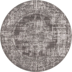 Dark Gray 7' 10 x 7' 10 Aarhus Round Area Rug 100% Polypropylene With Jute Foundation Living Room Bedroom Carpet for Sale at Rug Engine