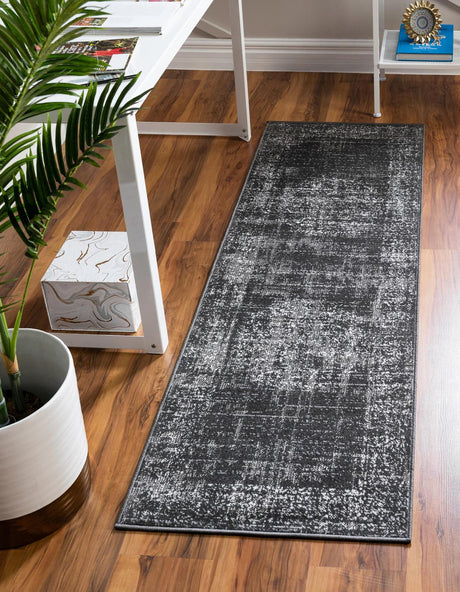 Dark Gray 2' x 6' 1 Aarhus Runner Area Rug 100% Polypropylene With Jute Foundation Living Room Bedroom Carpet for Sale at Rug Engine