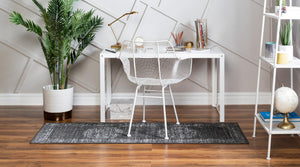 Dark Gray 2' x 6' 1 Aarhus Runner Area Rug 100% Polypropylene With Jute Foundation Living Room Bedroom Carpet for Sale at Rug Engine