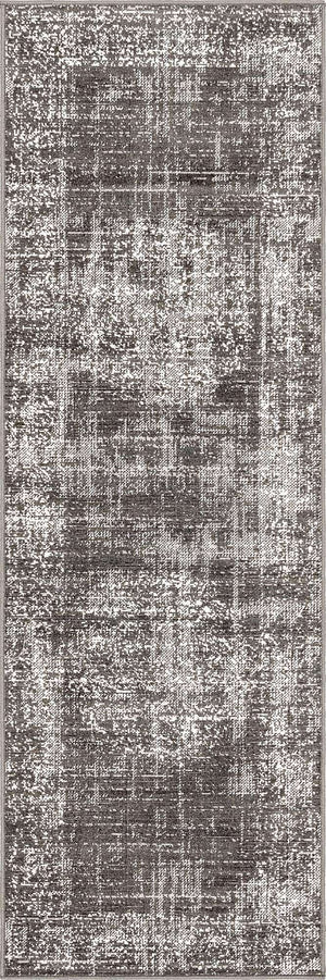 Dark Gray 2' x 6' 1 Aarhus Runner Area Rug 100% Polypropylene With Jute Foundation Living Room Bedroom Carpet for Sale at Rug Engine