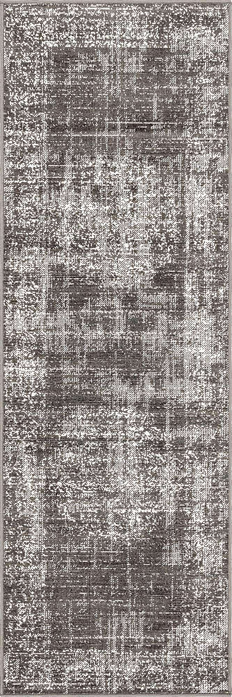 Dark Gray 2' x 6' 1 Aarhus Runner Area Rug 100% Polypropylene With Jute Foundation Living Room Bedroom Carpet for Sale at Rug Engine